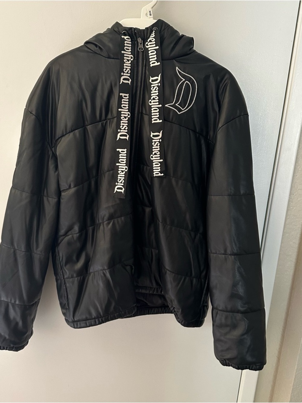 Disneyland Black Puffer Hoodie Jacket